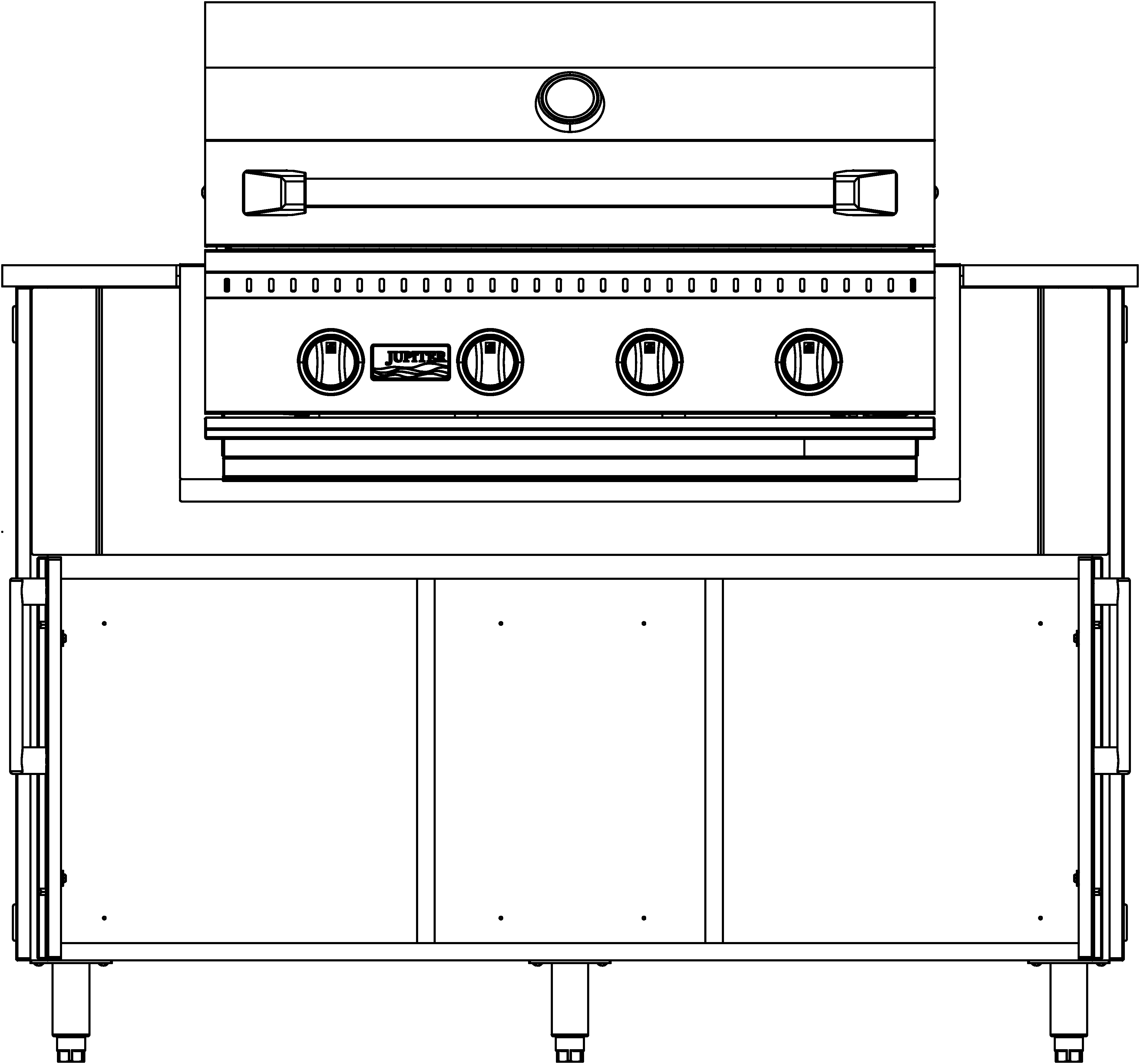 F505C - 50.5" Glacier Island - Grill Centered